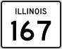 Illinois Route 167 marker