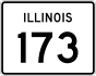 Illinois Route 173 marker