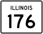 Illinois Route 176 marker