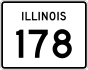 Illinois Route 178 marker