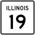 Illinois Route 19 marker