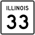Illinois Route 33 marker