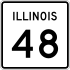 Illinois Route 48 marker