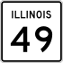 Illinois Route 49 marker