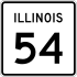 Illinois Route 54 marker