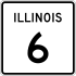 Illinois Route 6 marker