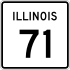 Illinois Route 71 marker