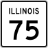 Illinois Route 75 marker
