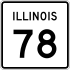 Illinois Route 78 marker