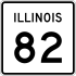 Illinois Route 82 marker