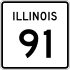 Illinois Route 91 marker