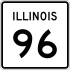 Illinois Route 96 marker