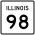 Illinois Route 98 marker