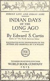 cover page of Indian Days of the Long Ago published in 1915