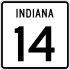 State Road 14 marker