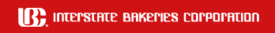 White "Interstate Bakeries Corporation" on a red background