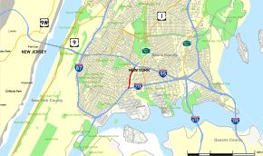 Map of Interstate 895 (New York)