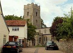 Image of the church of St Mary in the centre of Ixworth, Suffolk