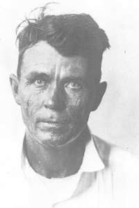 Head shot of James Horace Alderman, Prohibition-era smuggler who was executed by the federal government after being convicted of killing two Coast Guardsmen and a Treasury officer and wounding two other Coast Guardsmen.