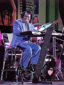 James Brown during the NBA All Star Game jam session