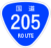 National Route 205 shield