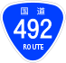 National Route 492 shield