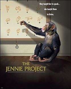 A chimpanzee in front of a chart of sign language hand positions
