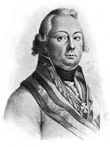 Print of a slightly plump and myopic-looking Austrian general