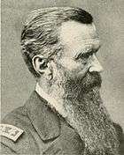 Bearded man in Civil War Union Army uniform