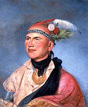 Painting of Joseph Brant by Charles Willson Peale in 1797