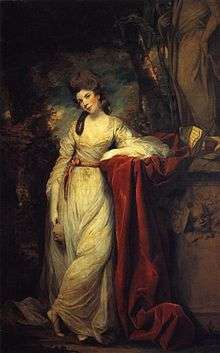 an elegant lady leaning on a velvet drapery on a mantel