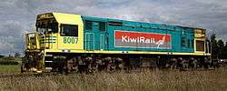 DXR 8007 with KiwiRail logo, 2009. Note the MkII "Universal Cab" as originally fitted to DXR 8022