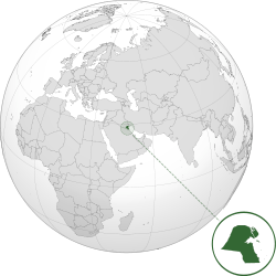 Location of  Kuwait  (green)