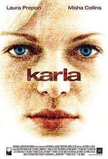 Film poster. Shows a close-up, color pencil sketch of Karla's (Prepon's) face