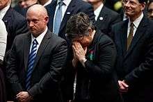 Kelly and Homeland Security Secretary Janet Napolitano at Tucson memorial service.