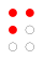 ⠋ (braille pattern dots-124)