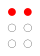 ⠉ (braille pattern dots-14)