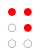 ⠙ (braille pattern dots-145)