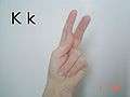 An ASL 'K'