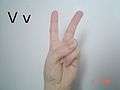 An ASL 'V'