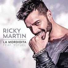 A portrait of Ricky Martin with his hand on his mouth