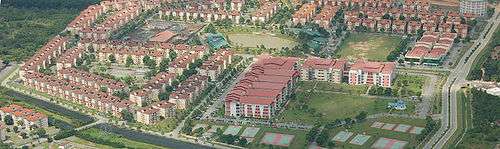 Sky view of Education and Hostel block in Bandar Universiti Teknlogi Legenda, Mantin The purpose-built campus has a complete range of facilities which includes more than 4,300 apartments with an overall capacity for over 25,000 students.