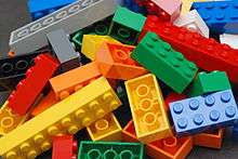 A pile of colorful Lego bricks.