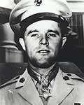 black and white headshot of John Leims in his military uniform