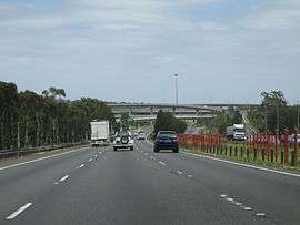 Approaching the Light Horse Interchange on the M4 Western Motorway