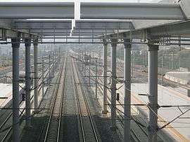 Tracks of Liuzhou–Nanning Intercity Railway at Nanning East Railway Station