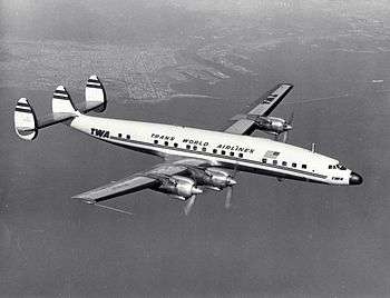 A Trans World Airlines L-1649A Starliner in flight.