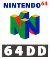 Combined logo of Nintendo 64 and 64DD