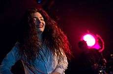 Lorde performing in Seattle