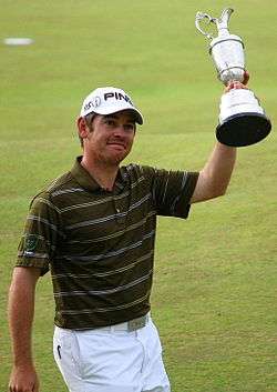 Oosthuizen after winning the 2010 Open Championship at St Andrews